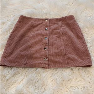 Light Pink Corduroy Skirt